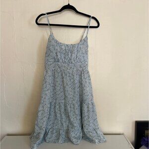 Light blue and white floral dress